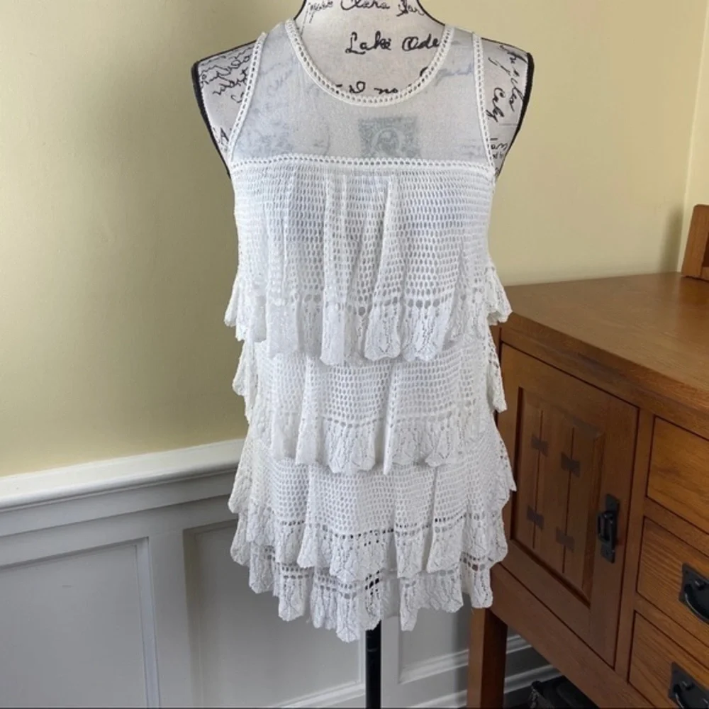 White House Black Market Crochet Top - Picture 3 of 7